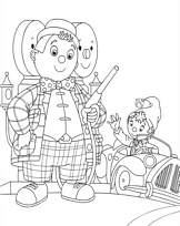 coloriage oui oui arrive a la station de monsieur la pompe